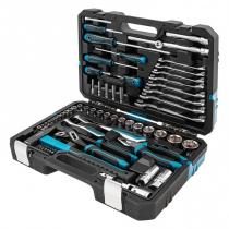 Набор инструментов Gross 14156, 76 предметов, 120 зубьев, CrV 1/4", 1/2"