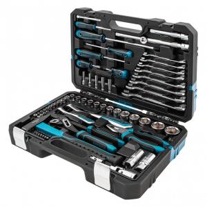 Набор инструментов Gross 14156, 76 предметов, 120 зубьев, CrV 1/4", 1/2"