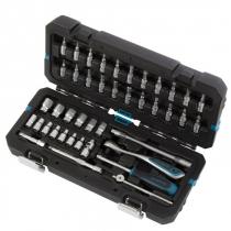 Набор инструментов Gross 14156, 42 предмета, 120 зубьев, CrV 1/4"