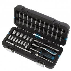 Набор инструментов Gross 14156, 42 предмета, 120 зубьев, CrV 1/4"