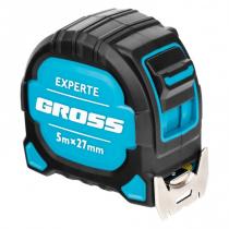 Рулетка GROSS Experte 32575, двухкомпонентный корпус, магнит, нейлон, 5 м х 27 мм