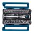 Набор торцевых головок Gross 14143, 41 предмет, трещотка 120 зубьев, 1/2", CrV